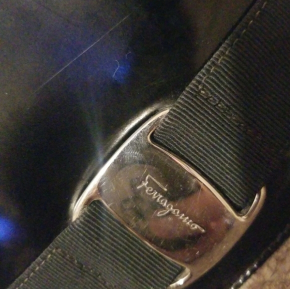 Salvatore Ferragamo Black Patent Leather Backpack - Picture 2 of 8